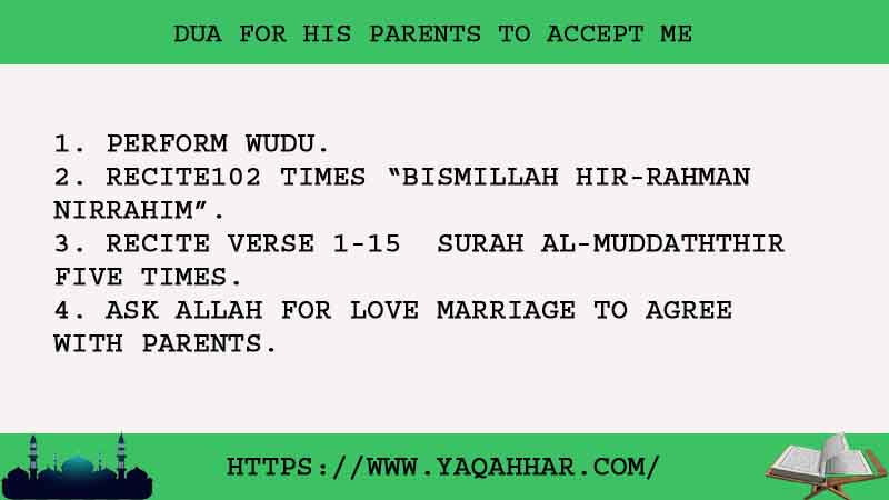 4 Powerful Dua For His Parents To Accept Me