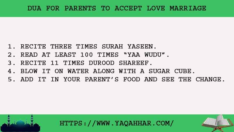 Dua For Parents To Accept Love Marriage