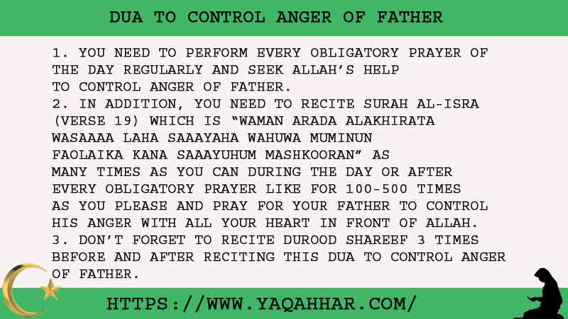 3 Quick Dua To Control Anger of Father