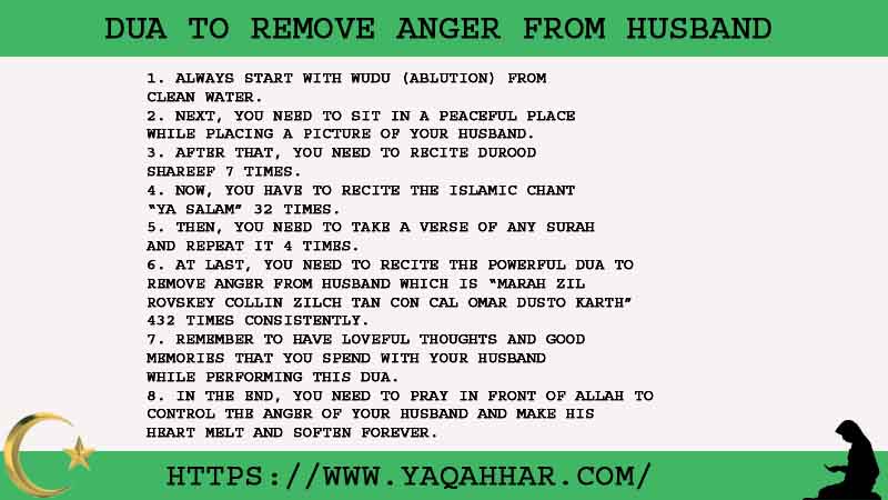 8 Easy Dua To Remove Anger From Husband