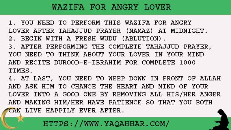 4 Best Wazifa For Angry Lover