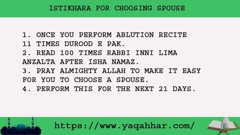 4 Amazing Istikhara For Choosing Spouse