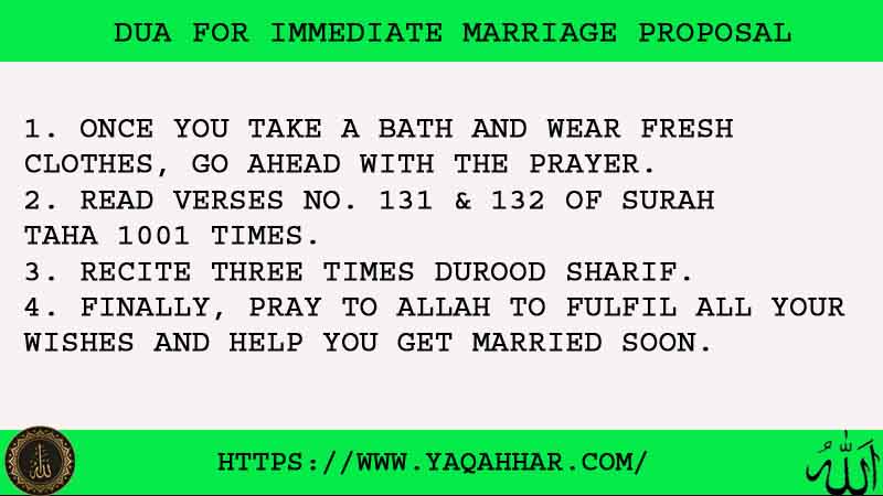 4 Strong Dua For Immediate Marriage Proposal