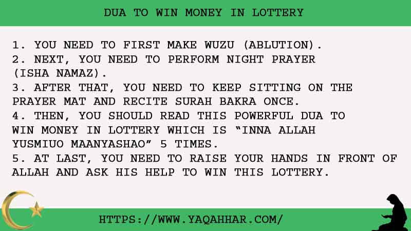 5 Amazing Dua To Win Money In Lottery