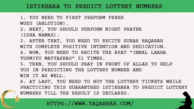 6 Best Istikhara To Predict Lottery Numbers