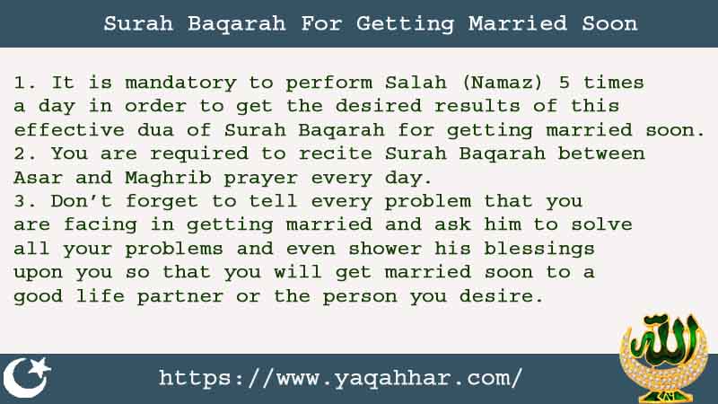 3 Easy Surah Baqarah For Getting Married Soon