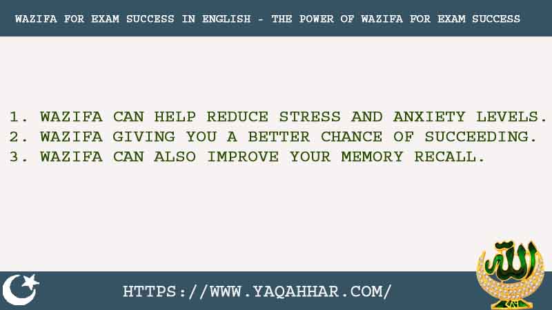 3 Best Wazifa For Exam Success In English - The Power of Wazifa For Exam Success