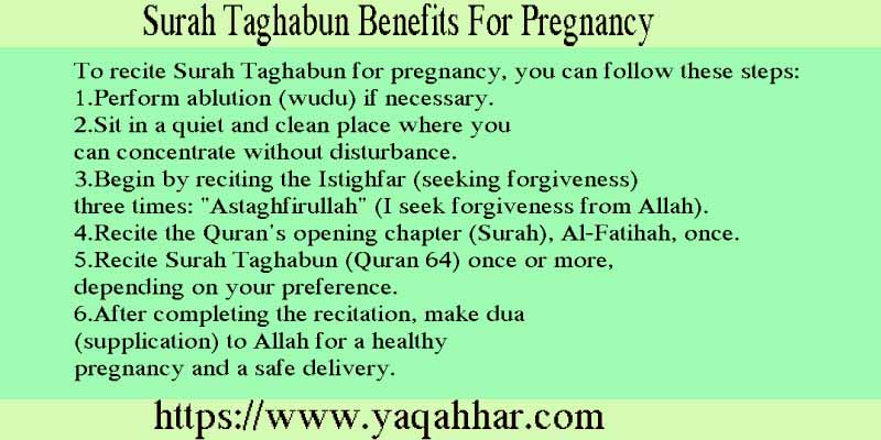 Surah Taghabun Benefits For Pregnancy