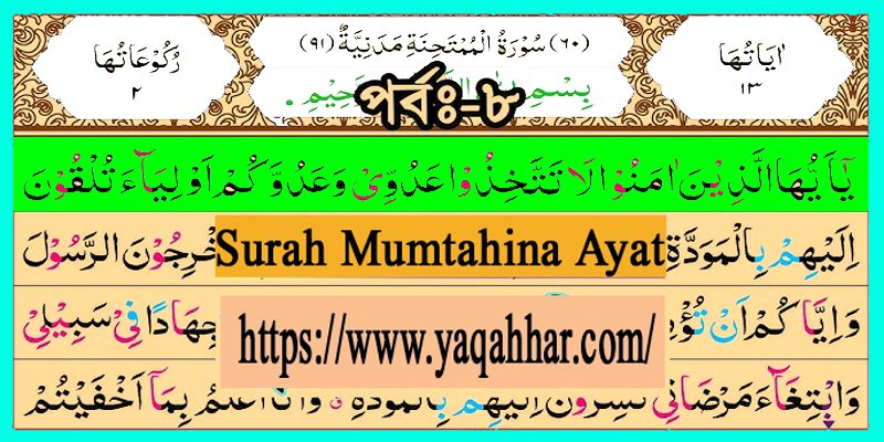 Surah Mumtahina Ayat